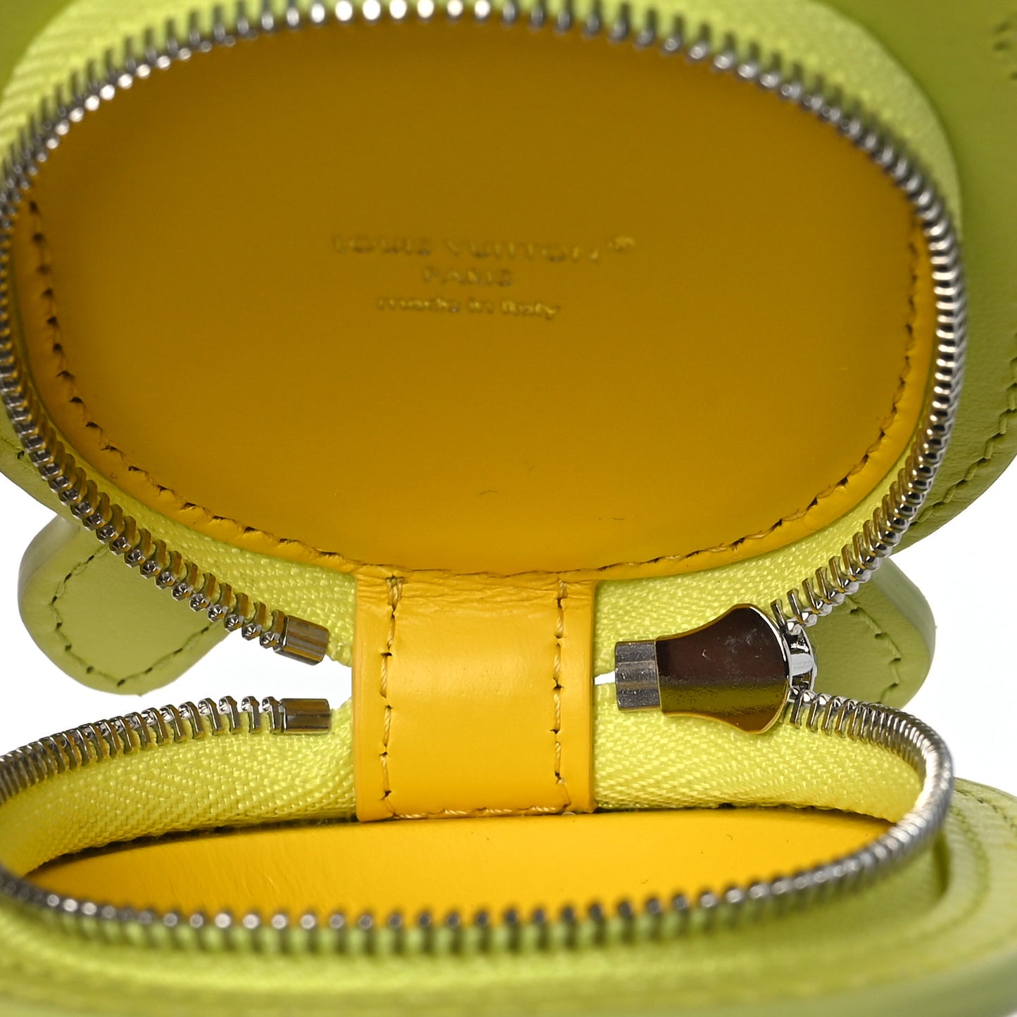 Monogram Calfskin Turtle Pouch Bag Charm Lime