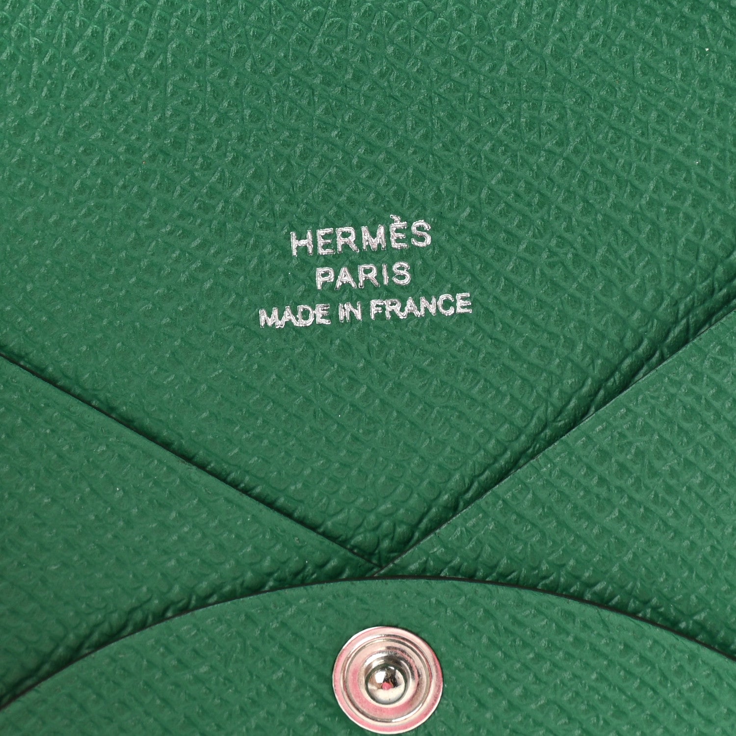 Hermes Epsom Calvi Card Case Vert Vertigo 5 of 5
