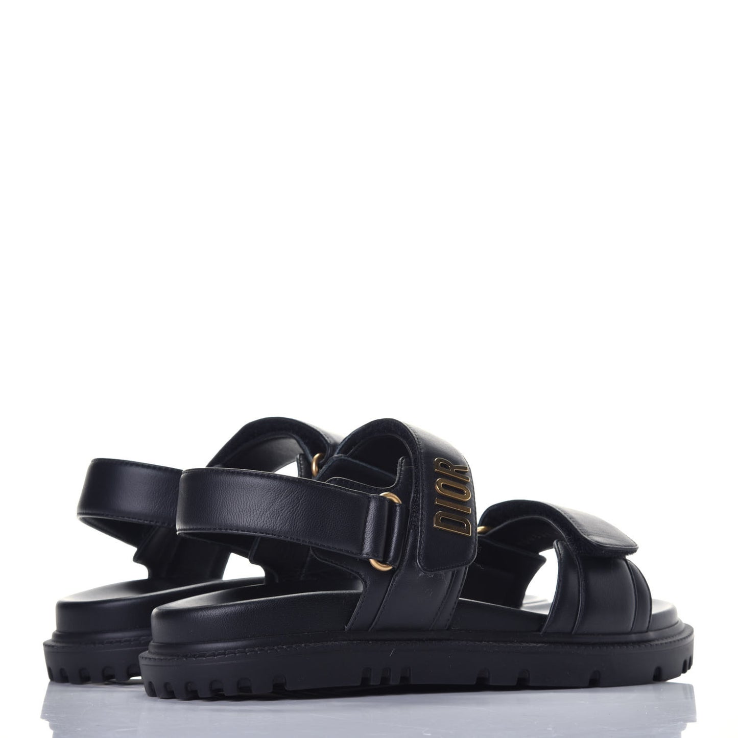 Lambskin Dioract 10mm Sandals 37.5 Black