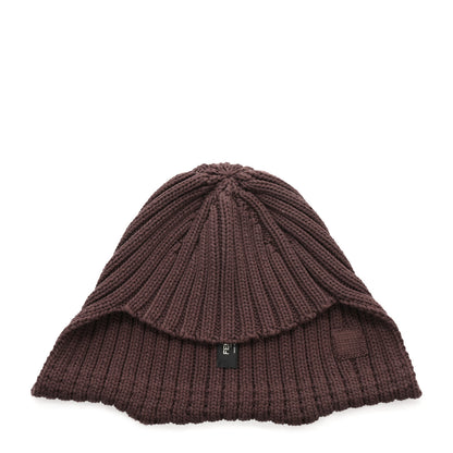 Fendi Cotton Knit Beanie Hat Brown 1 of 5