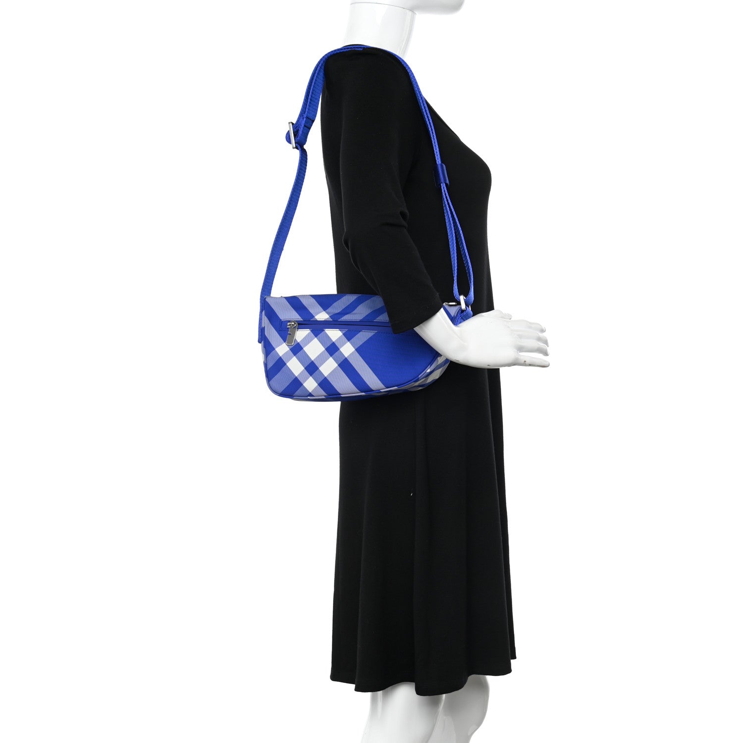 Burberry Nylon Check Shield Bum Bag Crossbody Knight 2 of 10