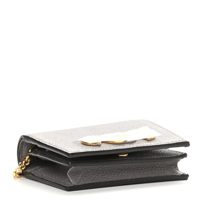 Gucci Grainy Calfskin Zumi Chain Card Case Wallet Dusty Grey 4 of 8
