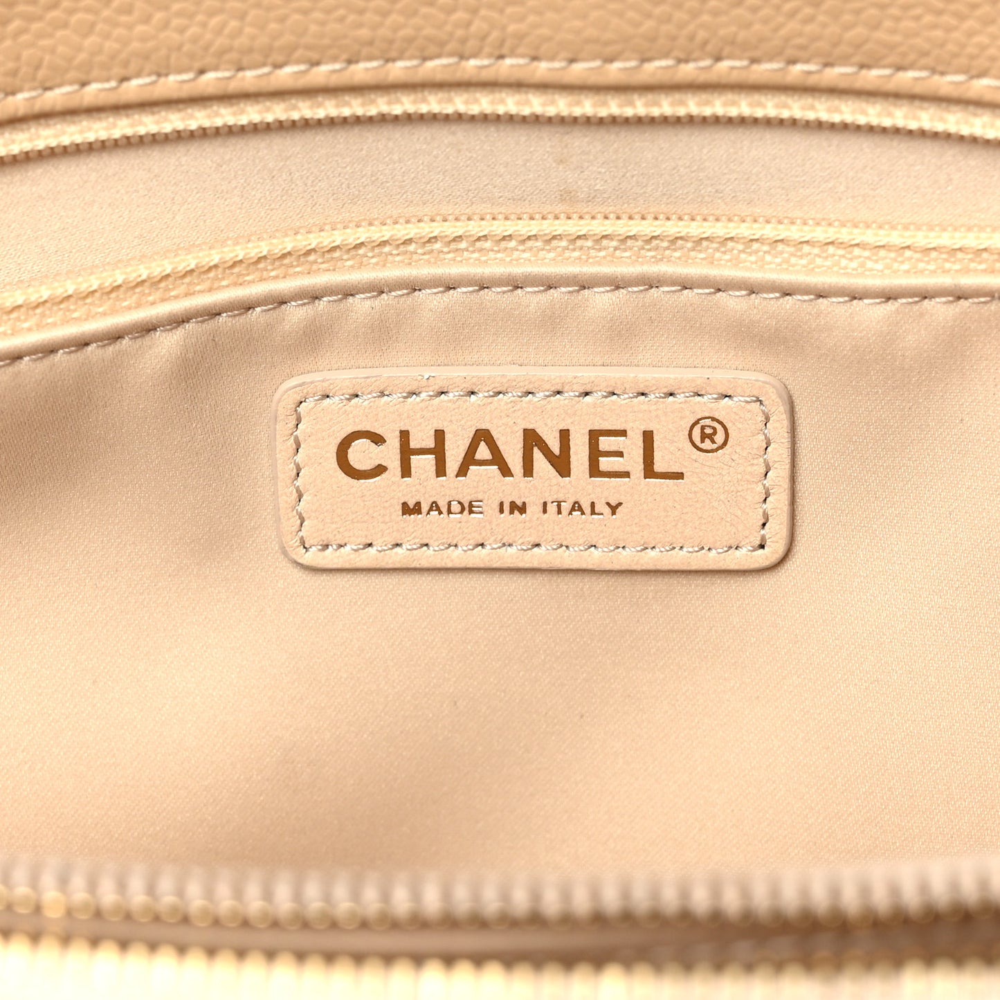Caviar Quilted Grand Shopping Tote GST Beige Clair