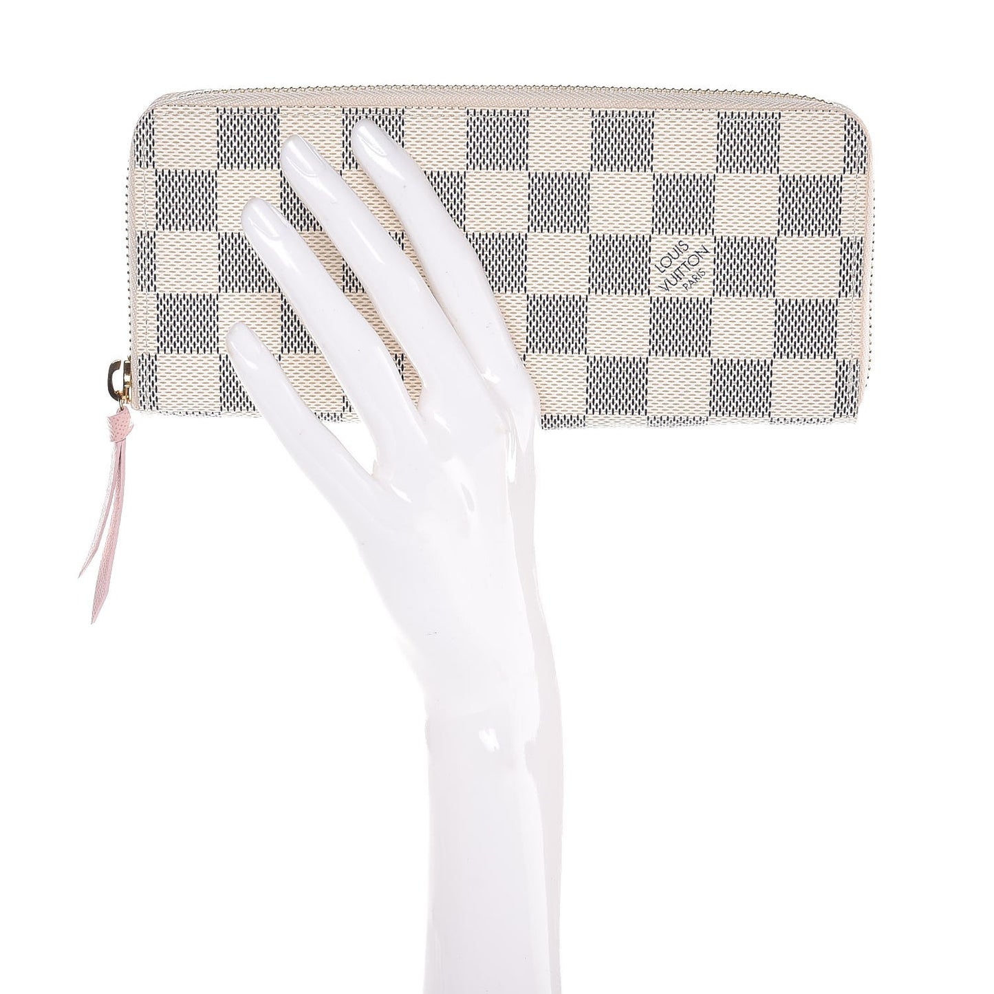 Damier Azur Clemence Wallet Rose Ballerine
