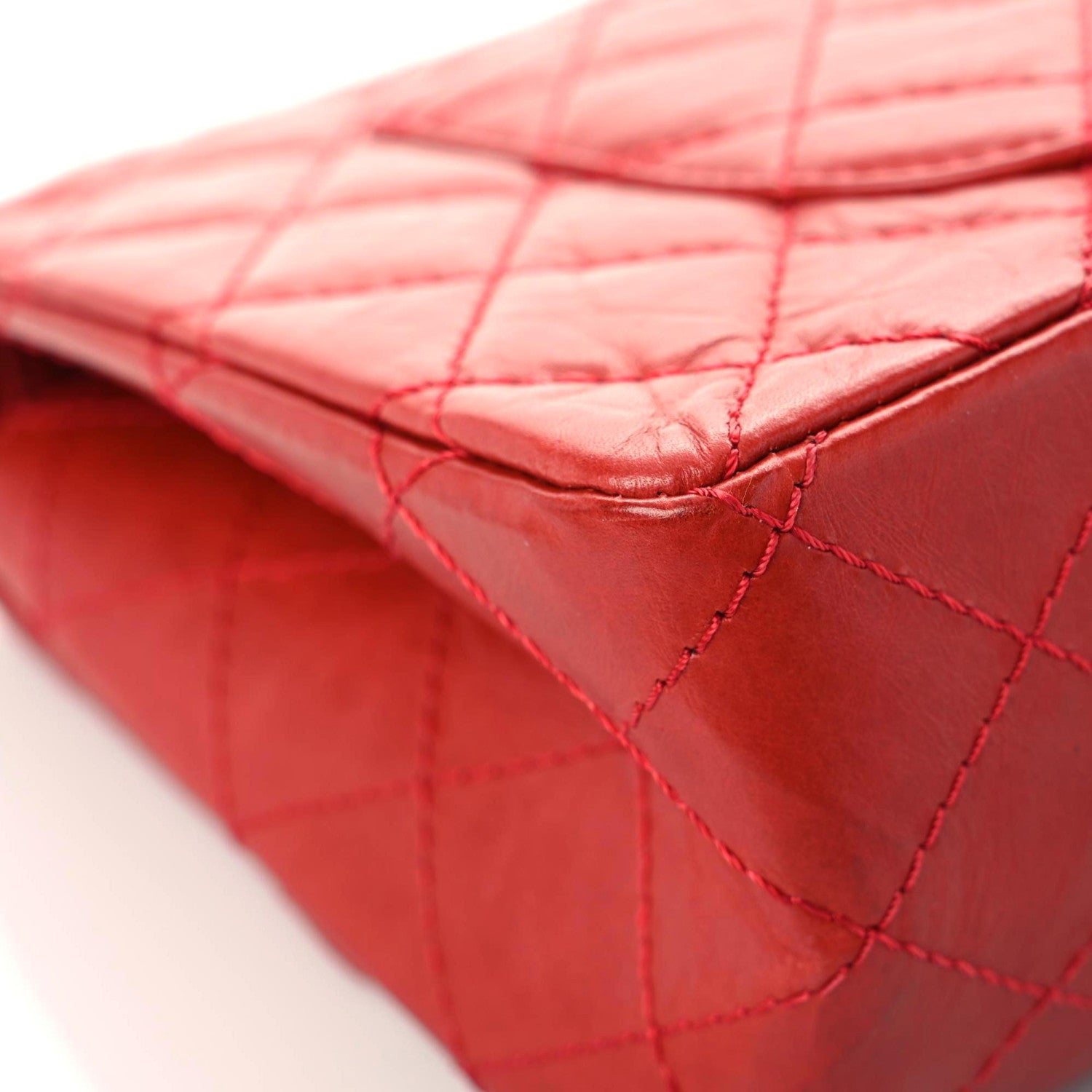 Chanel Aged Calfskin Quilted 2.55 Reissue 226 Flap Red 6 of 13