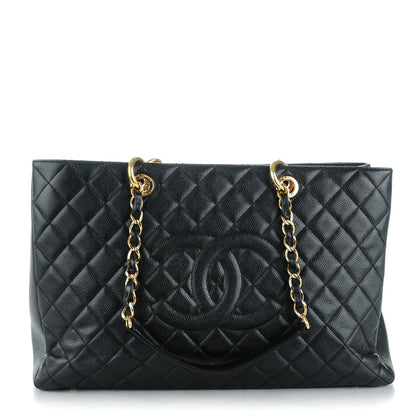 Chanel Caviar Quilted XL Grand Shopping Tote GST Black 1 of 10