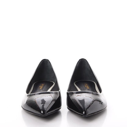 Louis Vuitton Patent Calfskin Eyeline Ballerina Flats 34.5 Black 2 of 8