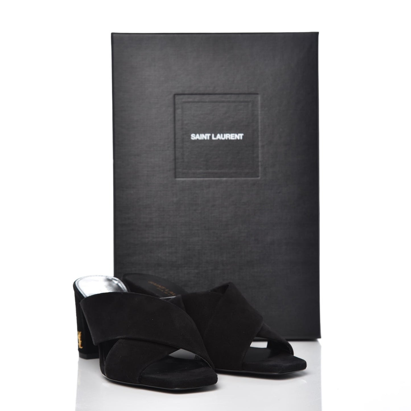 Suede LouLou 70 Mule Sandals 36 Black