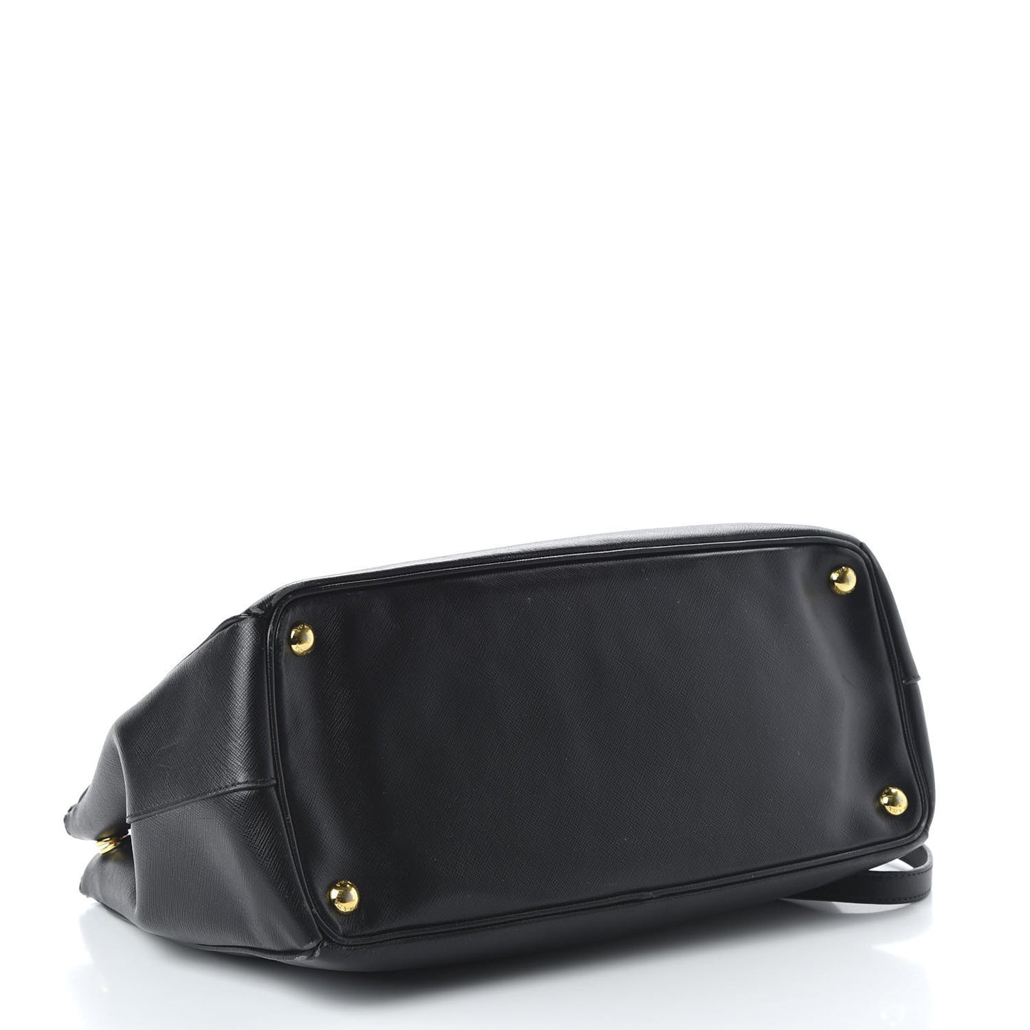 Saffiano Medium Galleria Double Zip Tote Black