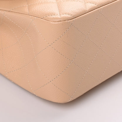 Chanel Caviar Quilted Jumbo Double Flap Beige 5 of 11
