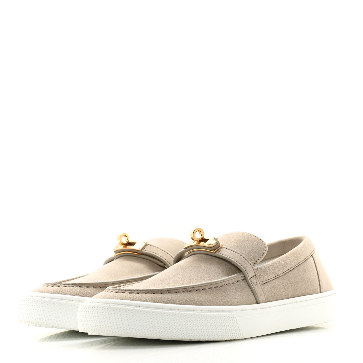 Suede Calfskin Game Slip On Sneakers 39 Beige Esquisse