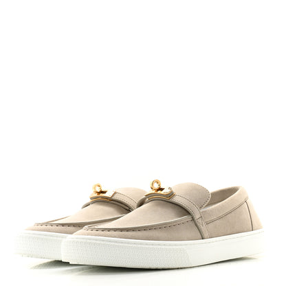 Hermes Suede Calfskin Game Slip On Sneakers 39 Beige Esquisse 3 of 8