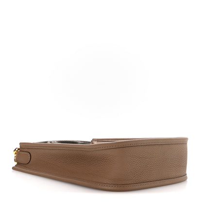 Hermes Taurillon Clemence Amazone Evelyne TPM Beige De Weimar Gris Etain 3 of 10