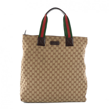 Gucci GG Monogram Large Web Handle Vertical Tote Dark Brown 1 of 13