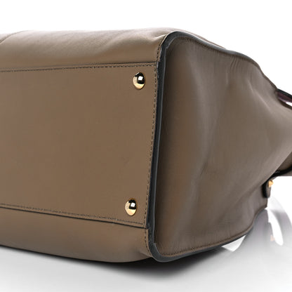 Fendi Vitello Seta Century Large Peekaboo X-Lite Fango Mandorlo 8 of 9