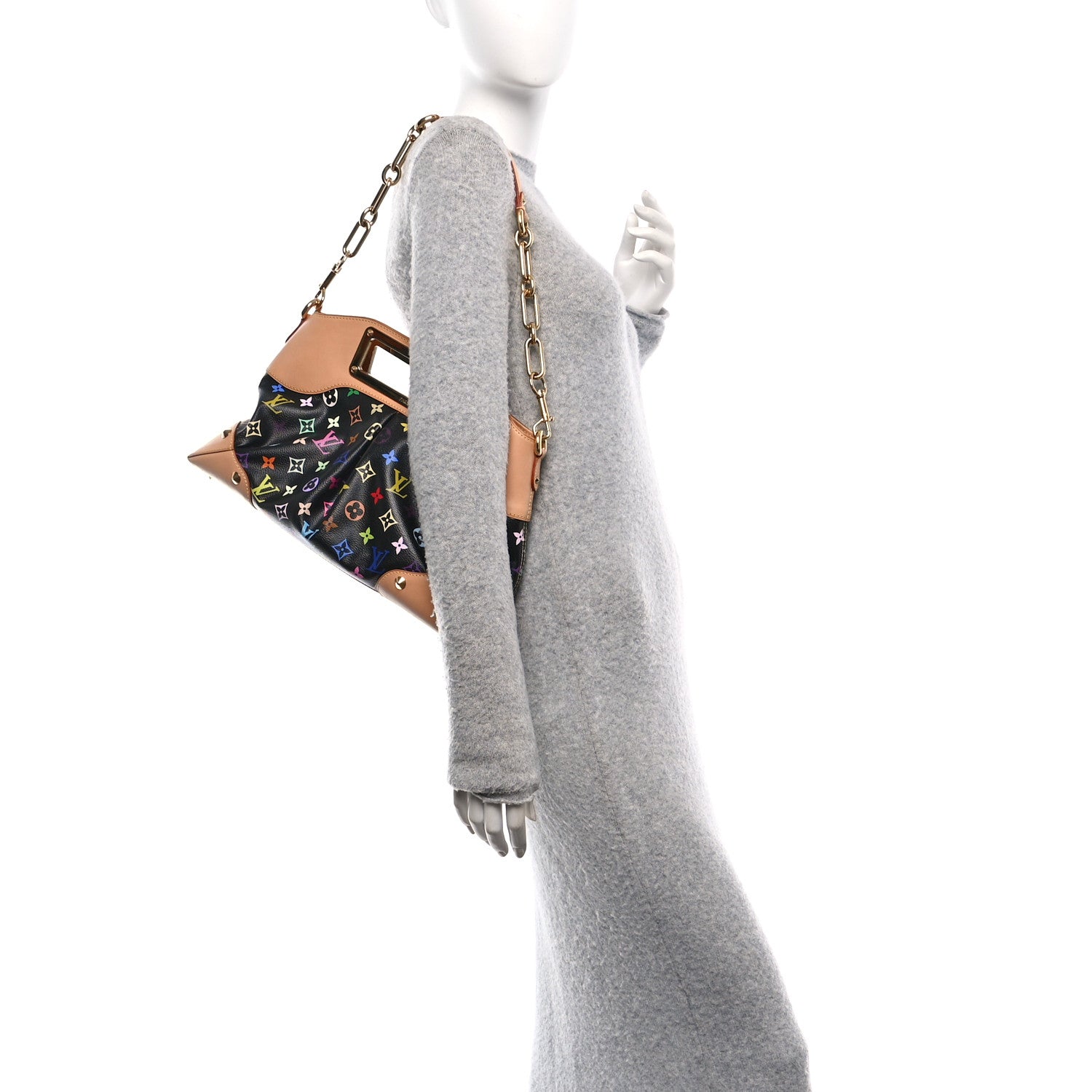 Louis Vuitton Monogram Multicolor Judy MM Black 2 of 12