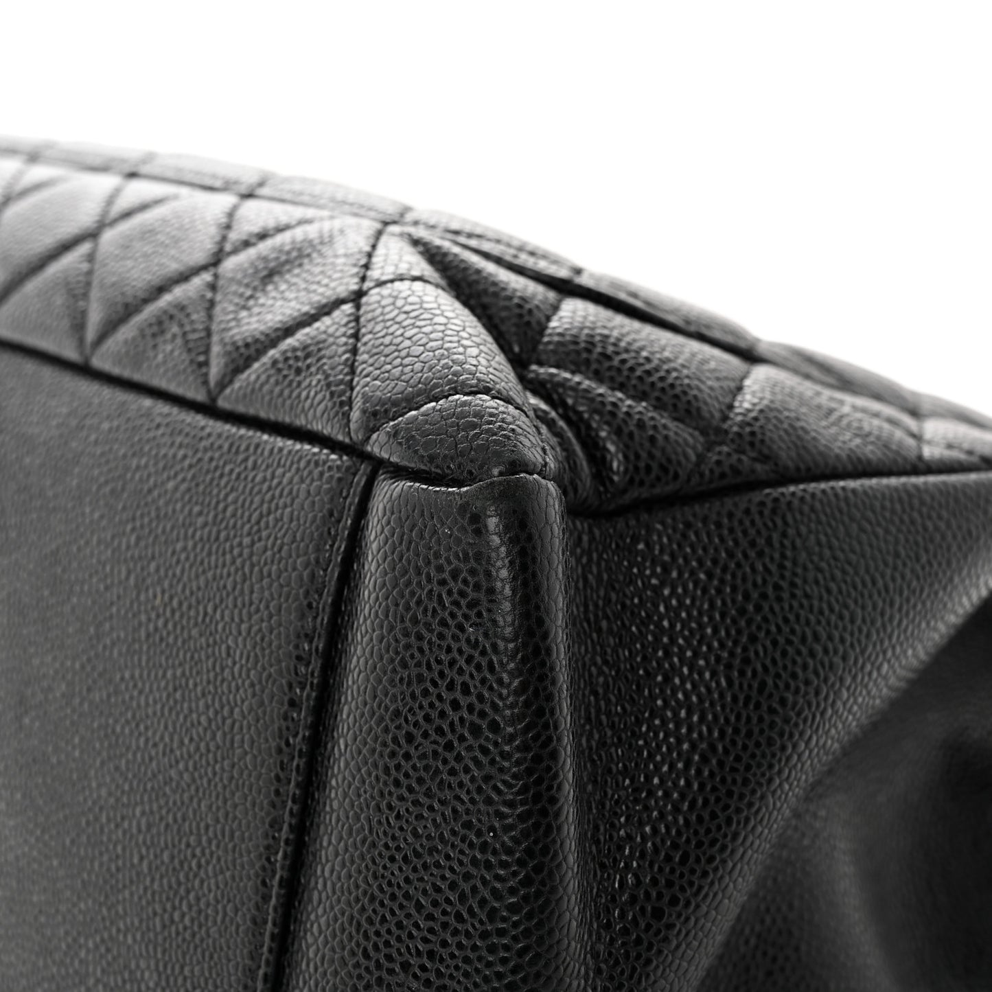 Caviar Quilted Grand Shopping Tote GST Black