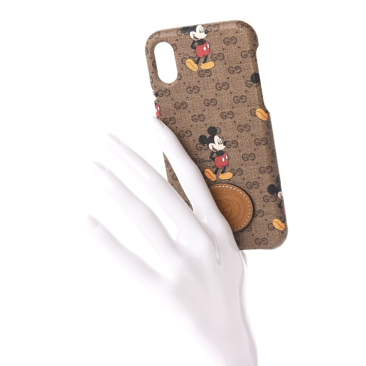 X DISNEY Mini Vintage GG Supreme Monogram Mickey Mouse iPhone X/XS Case Beige Vintage Sun Oil