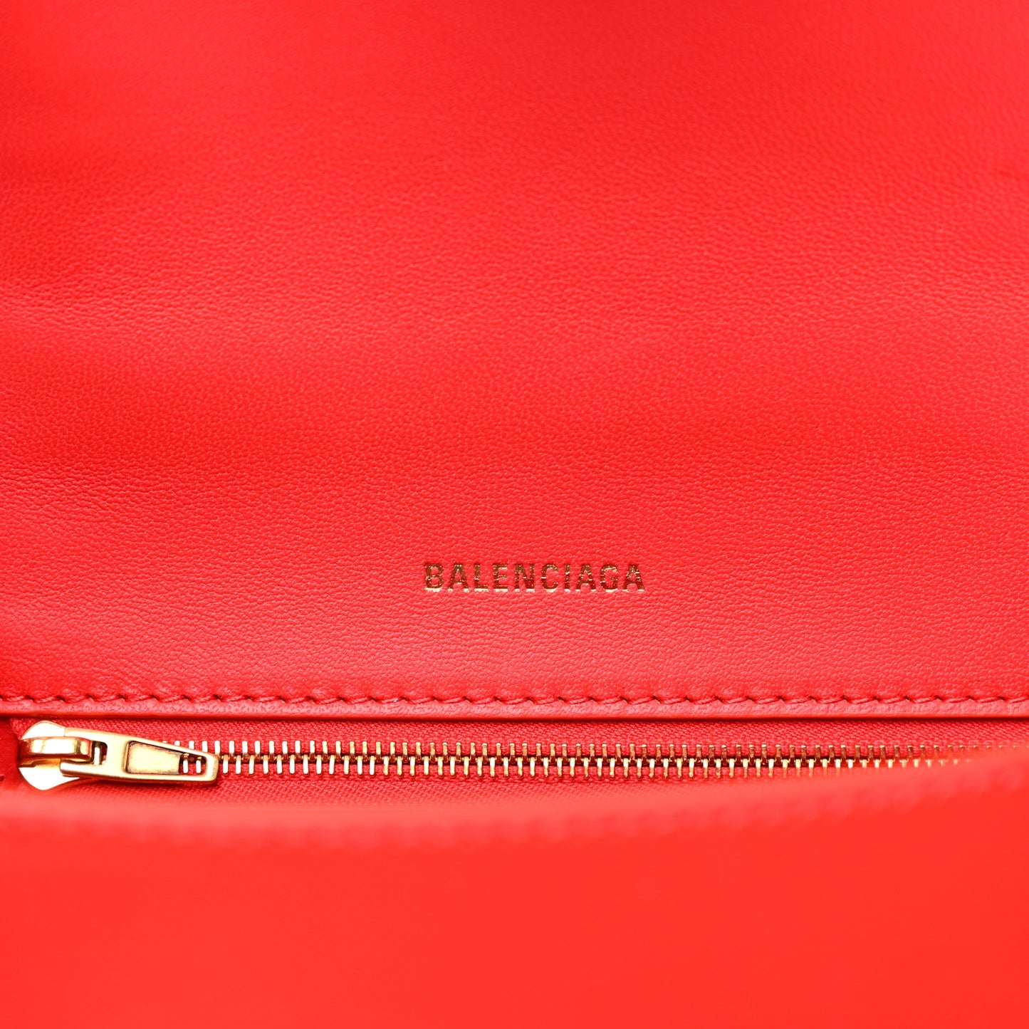 Shiny Box Calfskin Small Hourglass Top Handle Bag Bright Red