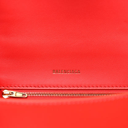 Balenciaga Shiny Box Calfskin Small Hourglass Top Handle Bag Bright Red 6 of 8