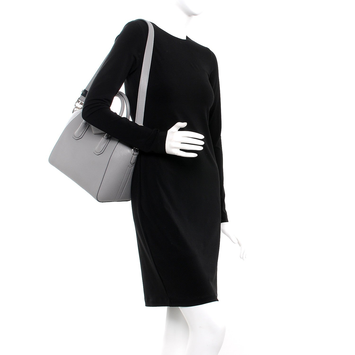 Givenchy Sugar Goatskin Small Antigona Pearl Grey 2 of 13