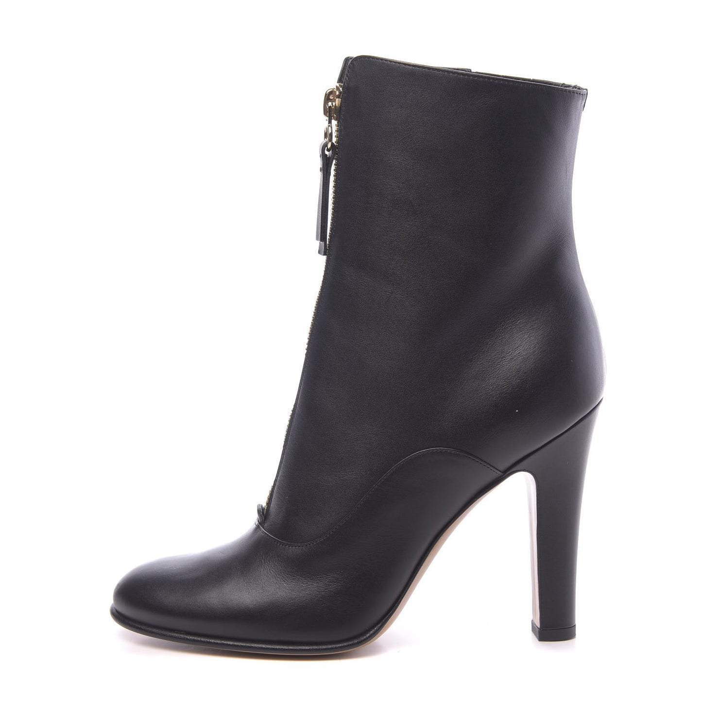 Calfskin Rebelle Front Zip Boots 41 Black