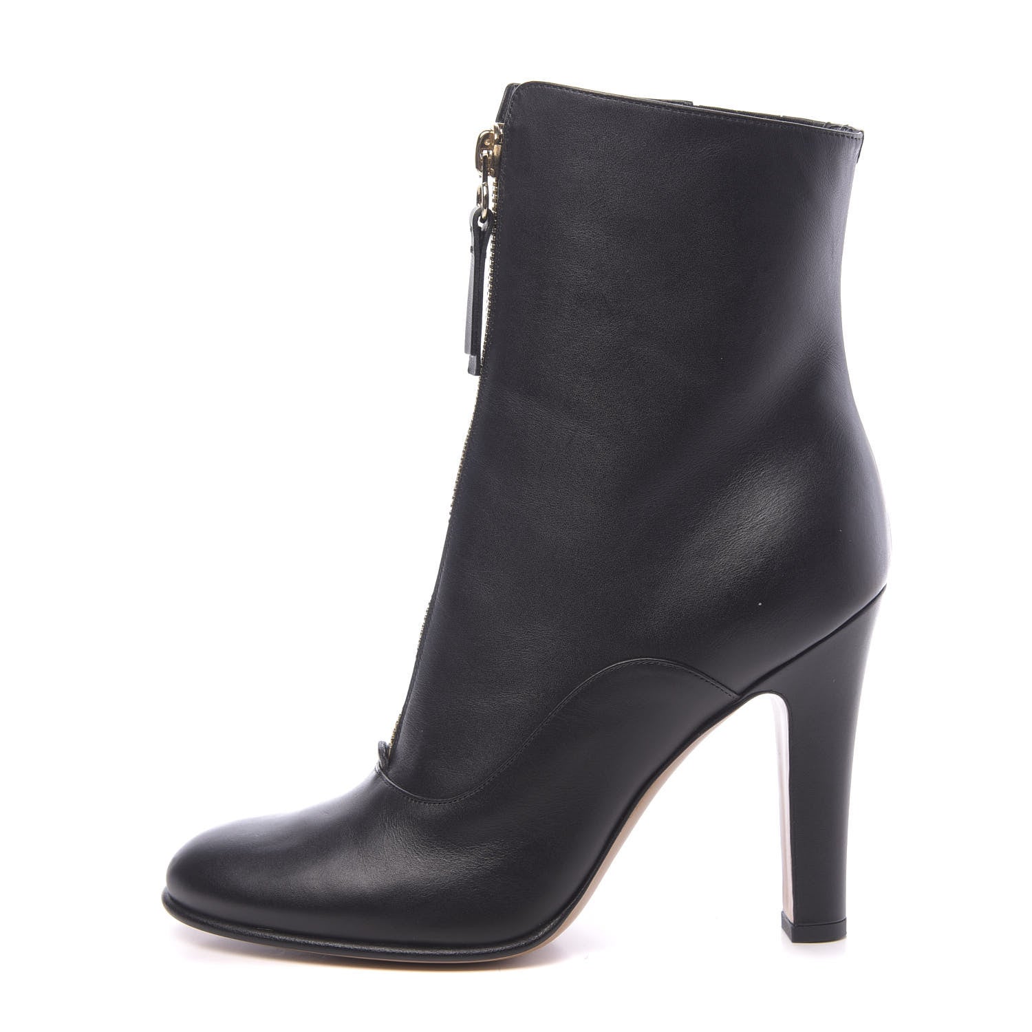 Valentino Garavani Calfskin Rebelle Front Zip Boots 41 Black 1 of 9
