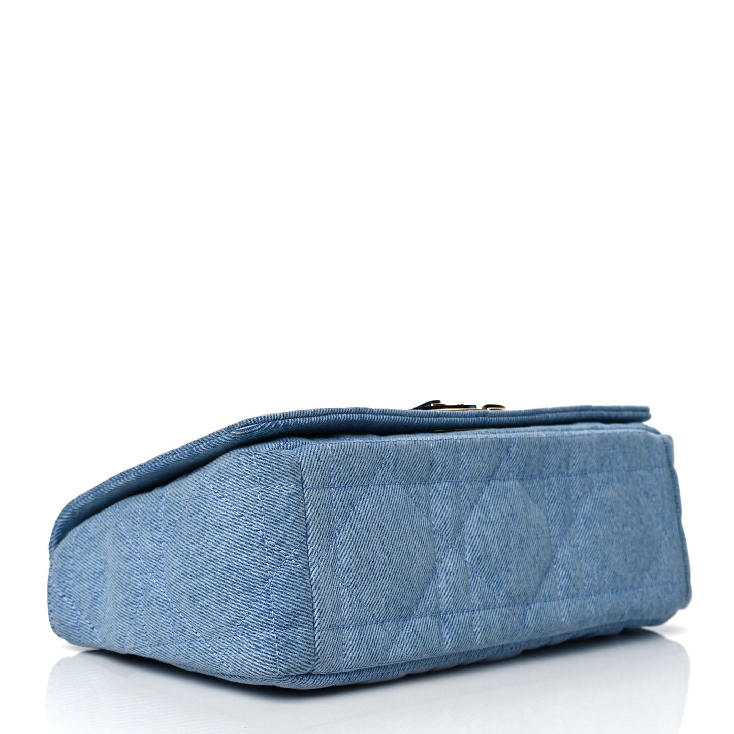 Denim Macrocannage Medium Caro Bag Blue