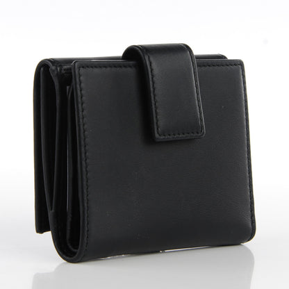 Gucci Calfskin Swarovski Crystal Mini GG Sparkling French Flap Wallet Black 3 of 8