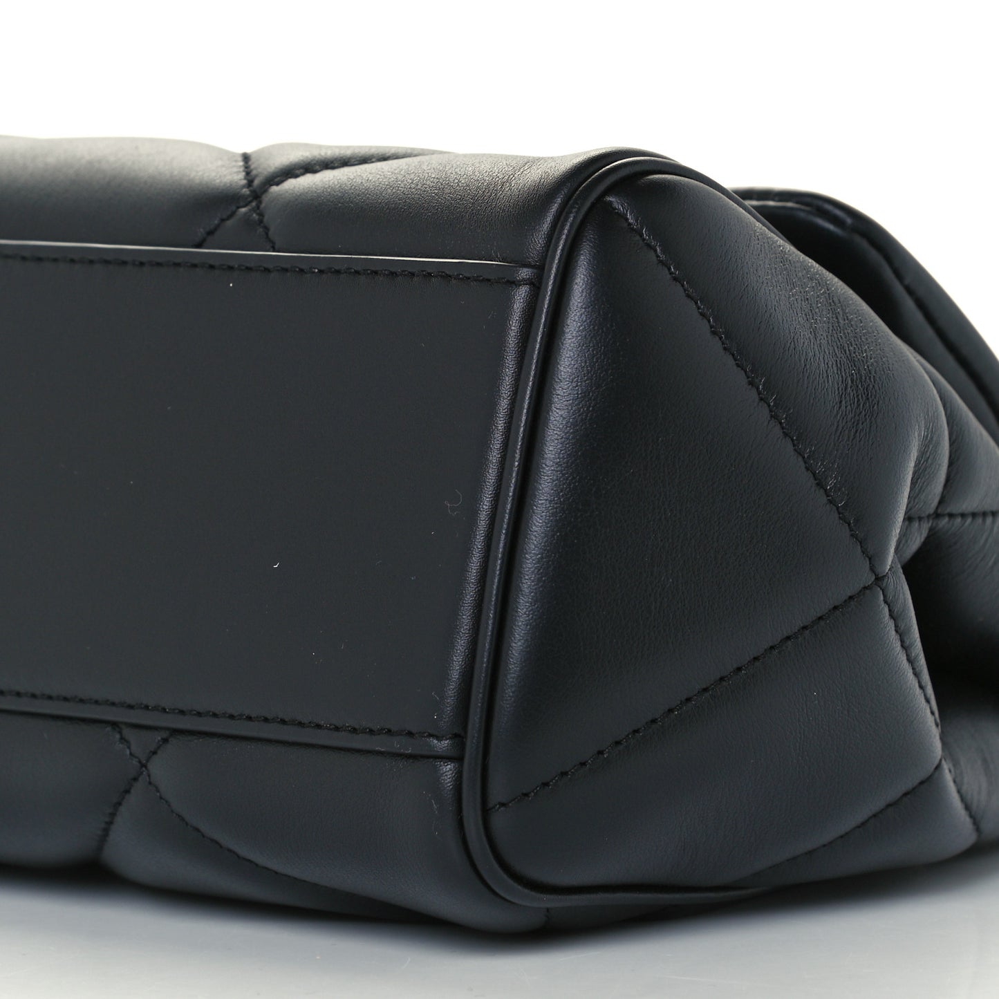 Calfskin Quilted Small Miss Sicily Satchel Black