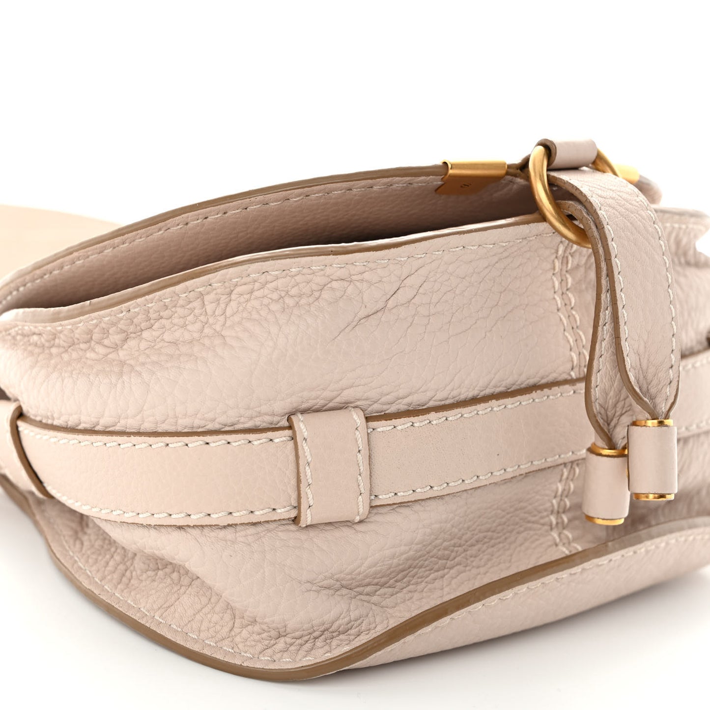 Calfskin Mini Marcie Round Crossbody Bag Blush Nude
