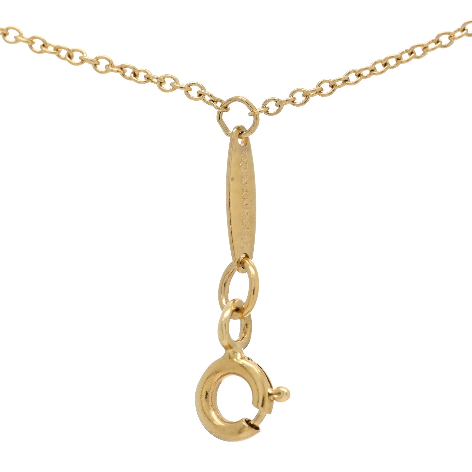 Tiffany 18K Yellow Gold Diamond .12ct Elsa Peretti Diamonds by the Yard Pendant Necklace 4 of 4