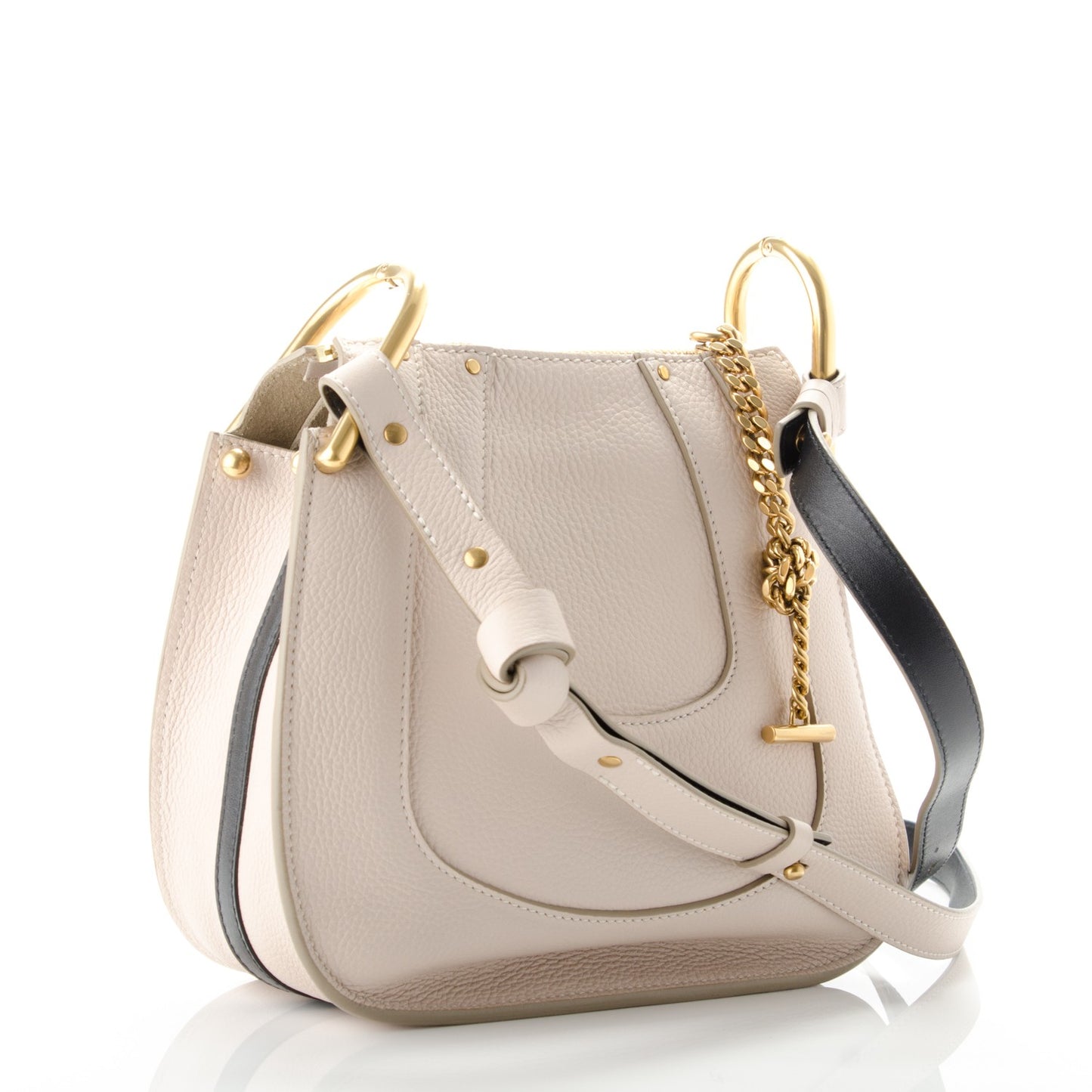 Grained Calfskin Mini Hayley Hobo Cement Pink