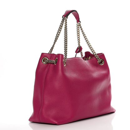 Gucci Cellarius Calfskin Medium Soho Chain Shoulder Bag Bright Bouganville 3 of 8