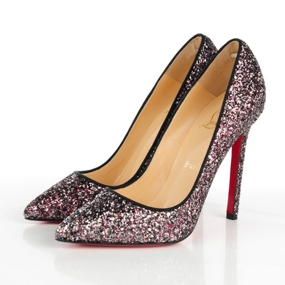 Christian Louboutin Glitter Pigalle 120 Pumps 35.5 Rose Antique Black 3 of 7