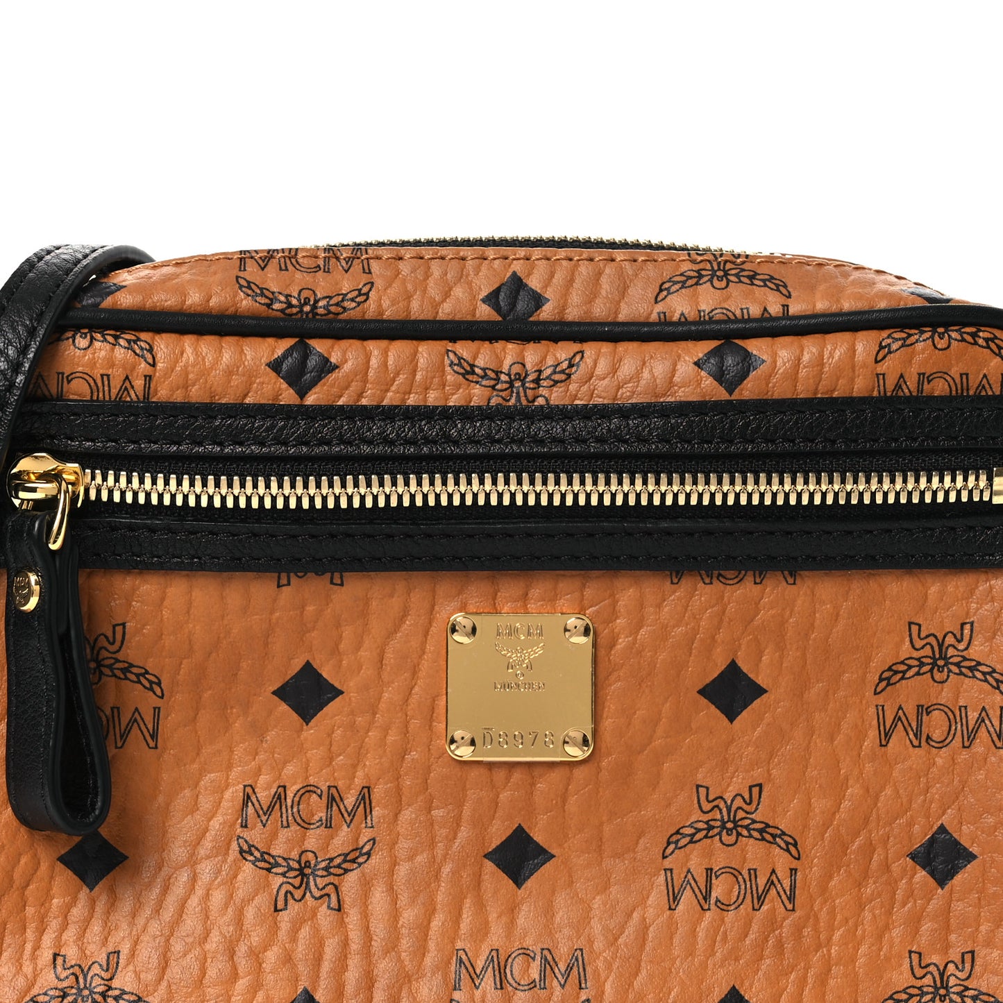 Visetos Small Crossbody Bag Cognac Black
