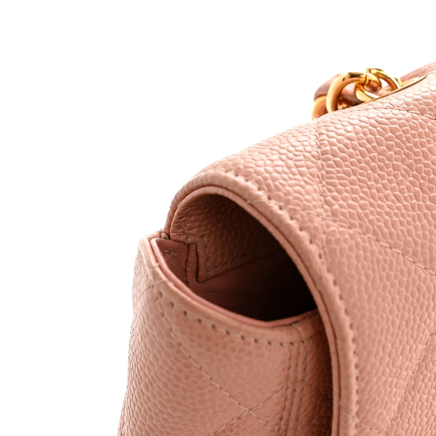 Chanel Caviar Quilted XL Jumbo Single Flap Light Pink 16 of 16