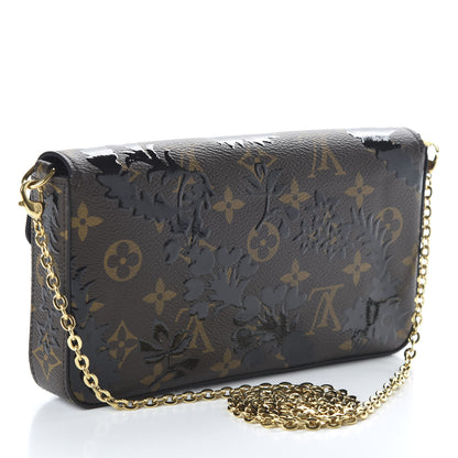Louis Vuitton Monogram Blossom Pochette Felicie Chain Wallet Black 3 of 9