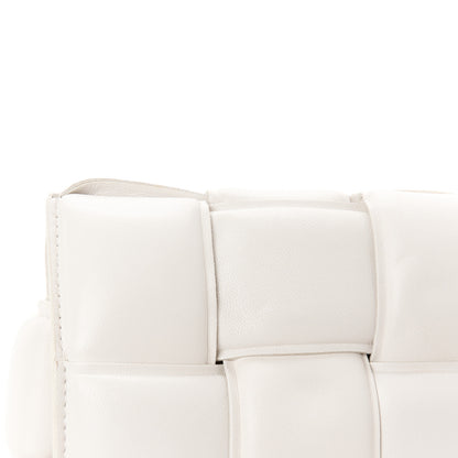 Bottega Veneta Lambskin Maxi Intreccio Padded Chain Cassette Crossbody Bag White 14 of 14