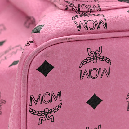MCM Visetos Medium Sprinkle Stud Stark Backpack Pink 13 of 14