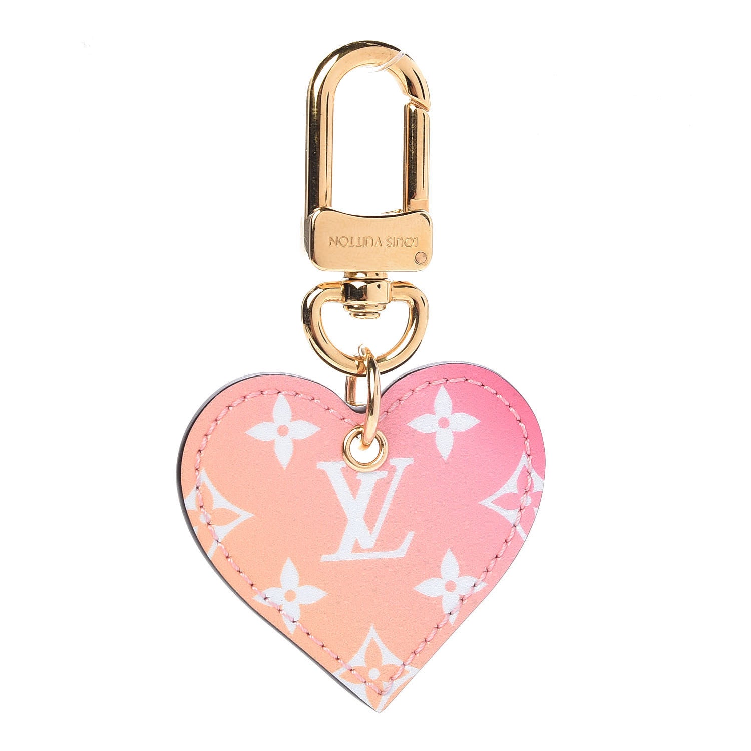 Louis Vuitton Vernis Degrade Love Lock Heart Key Holder Bag Charm Pink White 1 of 3