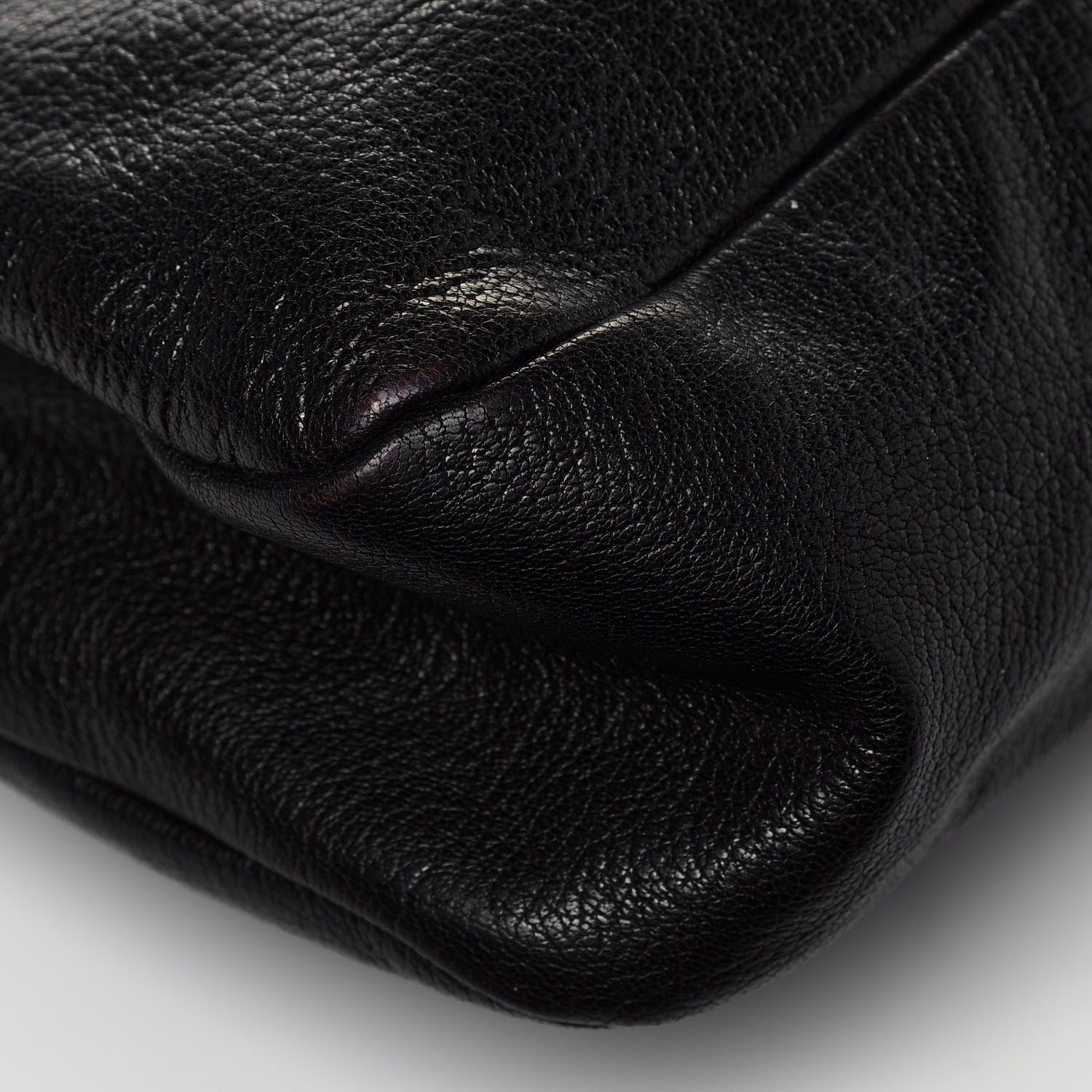 Gucci Calfskin Studded Large Bamboo Handle Tote Black 11 of 12