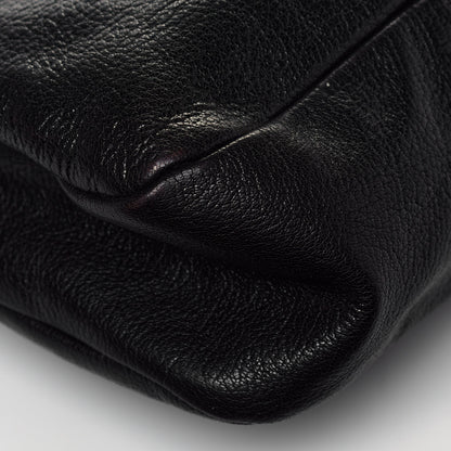 Gucci Calfskin Studded Large Bamboo Handle Tote Black 11 of 12