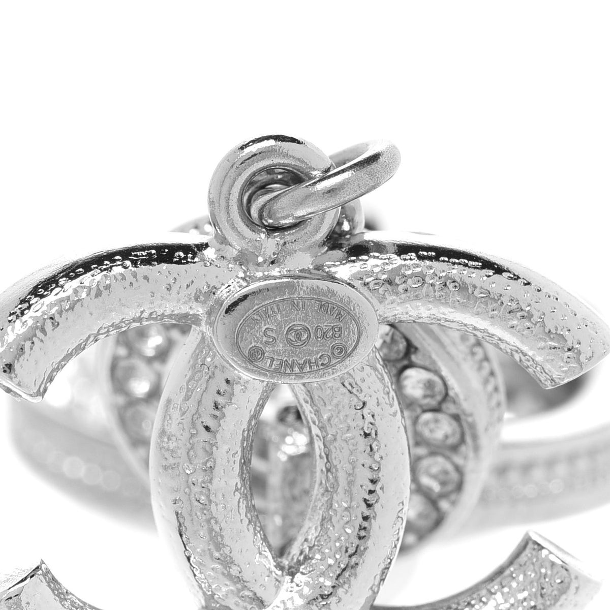 Crystal CC Triple Drop Earrings Silver