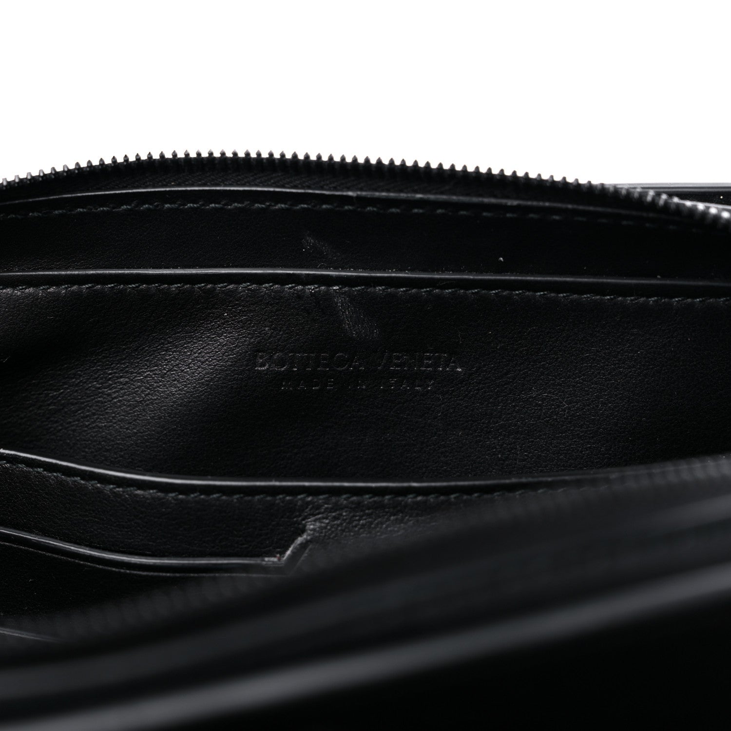 Bottega Veneta Nappa Intrecciato Wristlet Zip Wallet Black 7 of 10