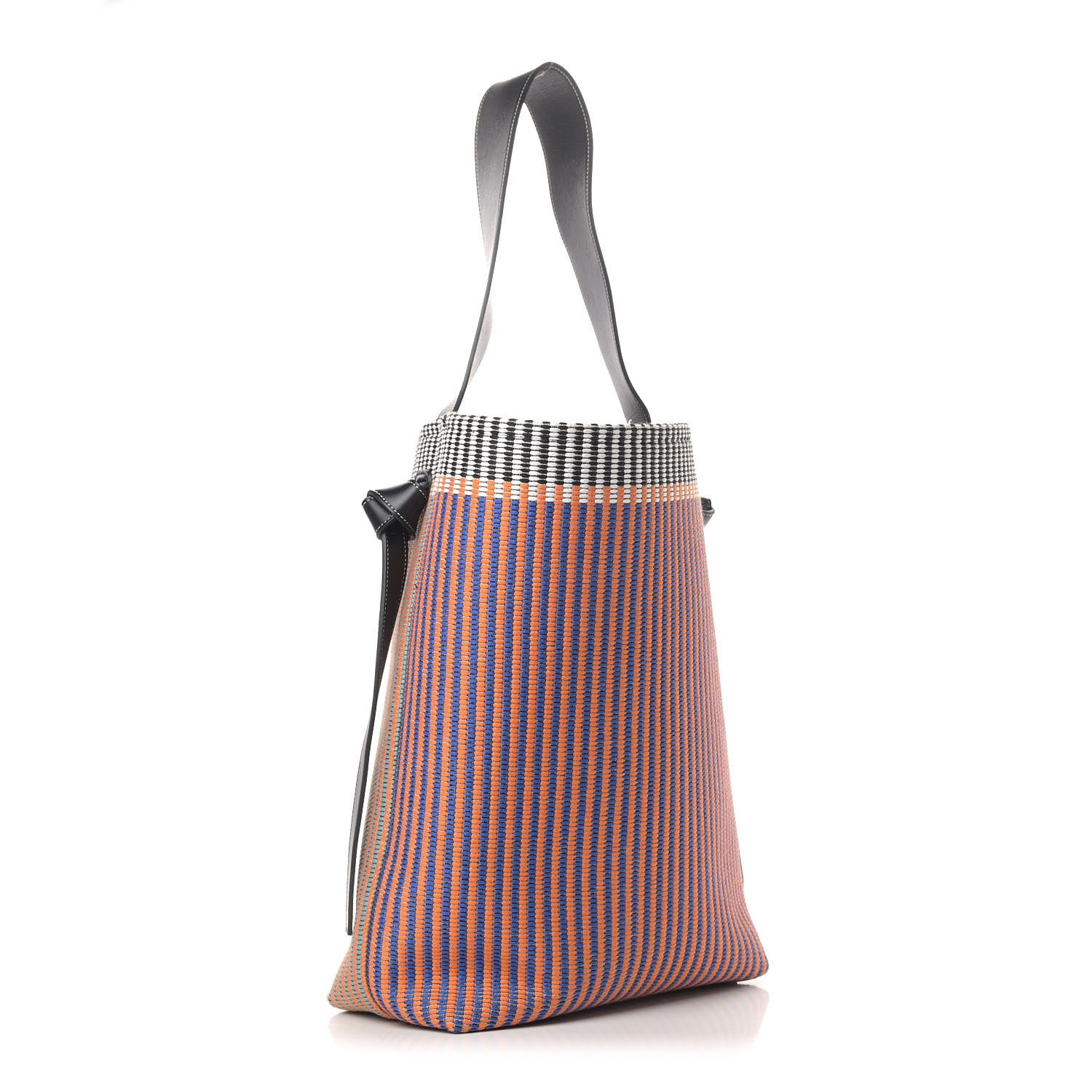 Celine Woven Canvas Twisted Cabas Multicolor 3 of 7