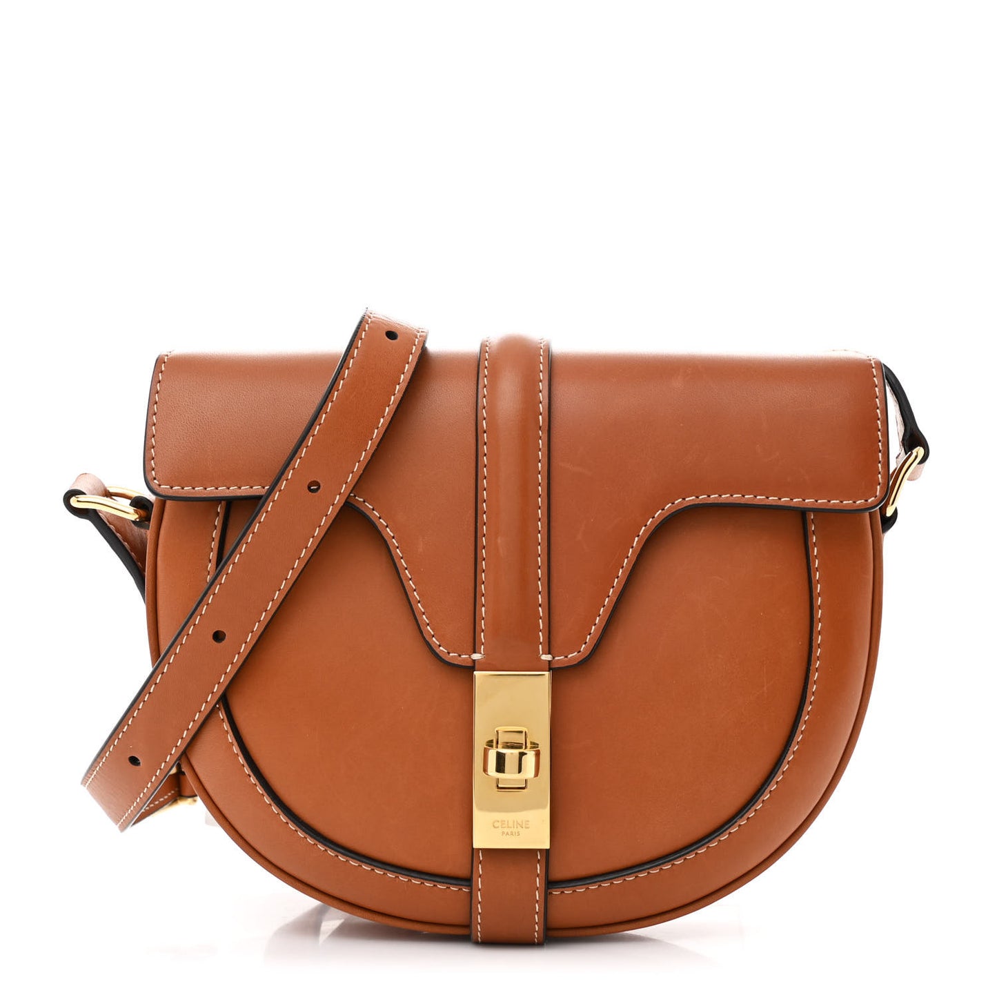 Natural Calfskin Besace Small 16 Tan