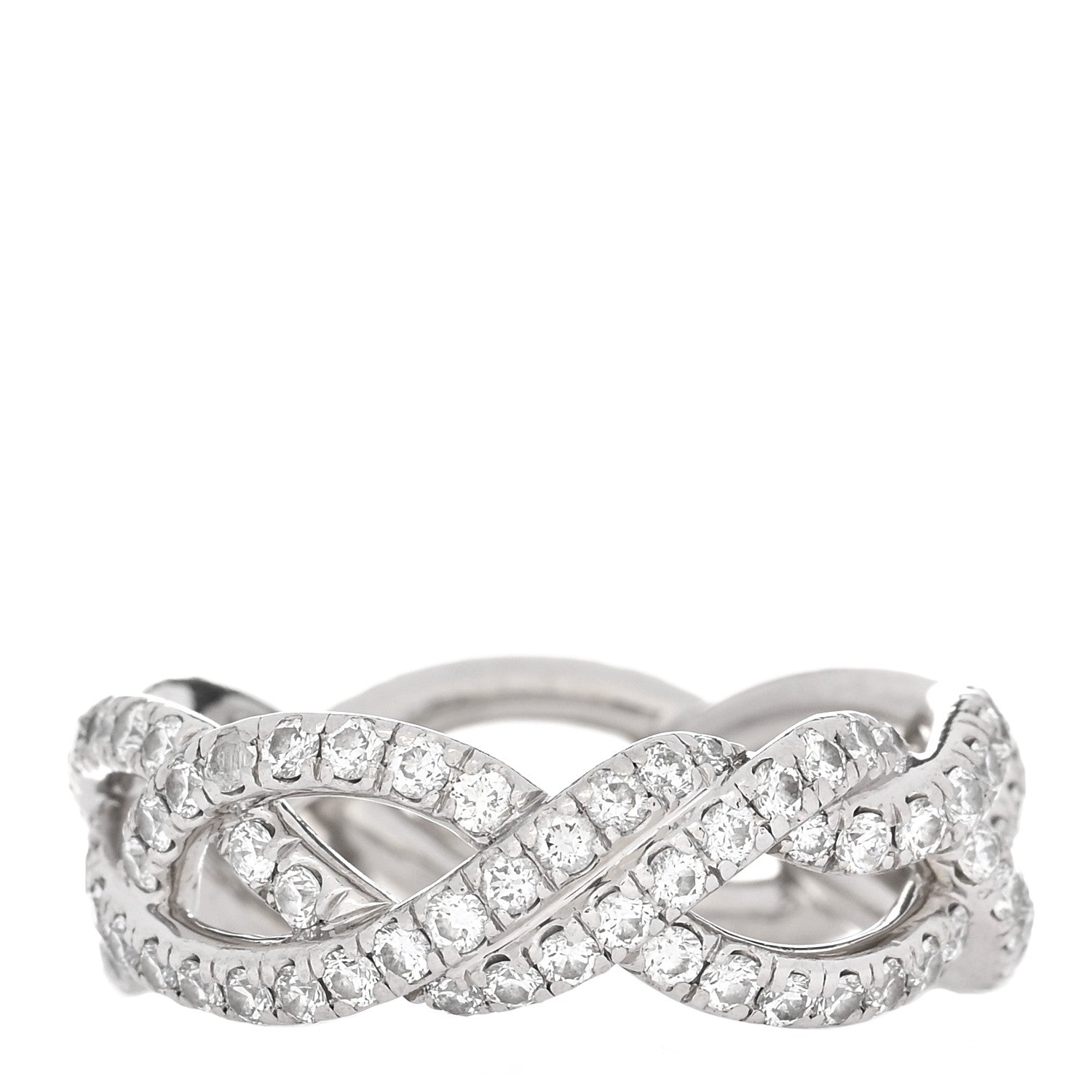 David Yurman Platinum Diamond Wisteria Band Ring 52 6 3 of 5