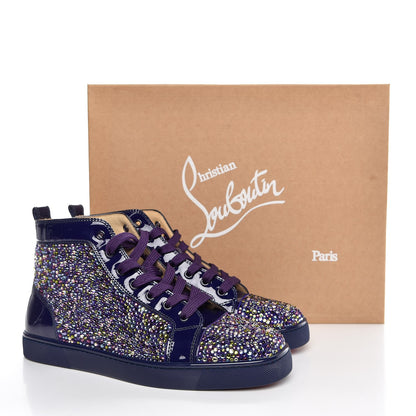 Christian Louboutin Mens Patent Strass Louis Flat Sneakers 41 Purple Pop 10 of 10