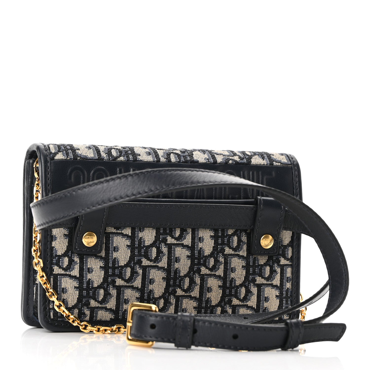 Christian Dior Oblique 30 Montaigne 2-In-1 Pouch Blue 3 of 10